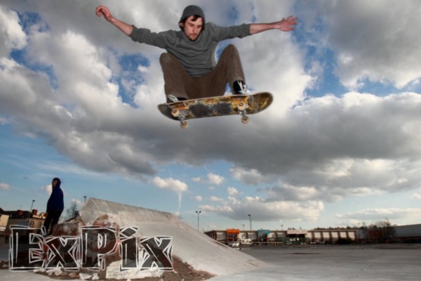 skateboarder gets big air of makeshift ramp in rochdale