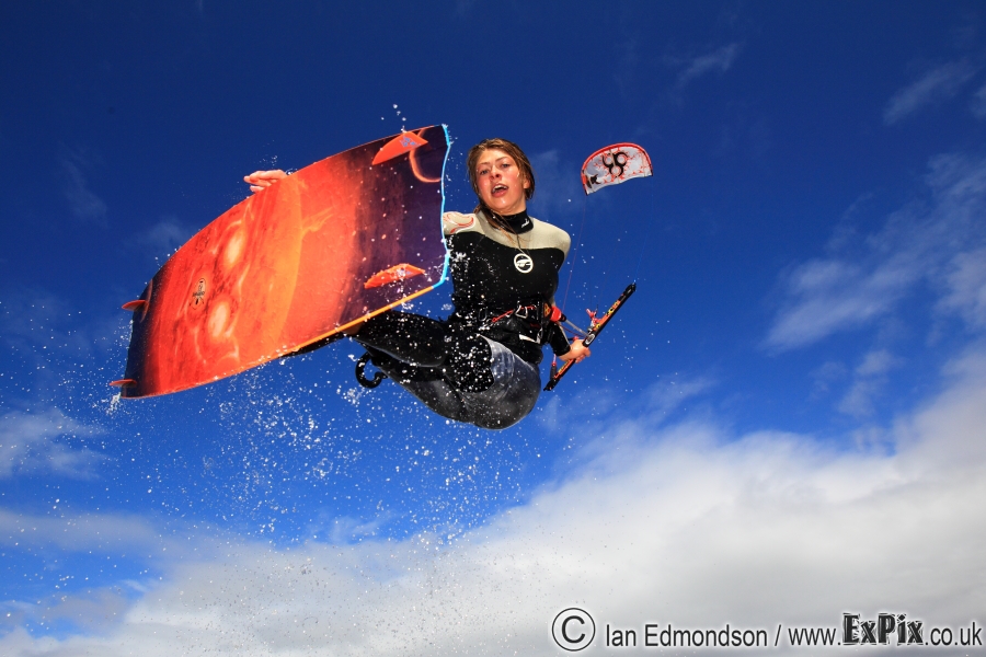 Hannah Whiteley Kitesurfing at St Annes